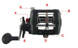 REELSKING Max Drag 20 kg Carretel de tambor Pesca Rodada