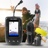 Erchang XF02-C Fish Finder Portátil Sonda Sonar Alarme 9 m Cabo À Prova D 'Água Fishfinder Sonda De Pesca Sonda