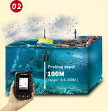 Erchang XF02-C Fish Finder Portátil Sonda Sonar Alarme 9 m Cabo À Prova D 'Água Fishfinder Sonda De Pesca Sonda
