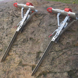 Suporte New Full Stainless para varas de pesca de mola de aço inoxidável completos automáticos, sensibilidade ajustável