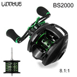 LINNHUE Melhor Carretel De Pesca High Speed 8KG Max Arrasto Reforçado Carretel Reforçado